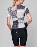 SANTINI Rövid kerékpáros mez rövidnadrággal - TONO SFERA LADY - fehér/fekete
