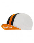 SANTINI Kerékpáros sapka - BENGAL - fekete/fehér/narancssárga