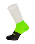 SANTINI Klasszikus kerékpáros zokni - BENGAL - fekete/fehér/zöld