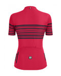 SANTINI Rövid ujjú kerékpáros mez - TONO PROFILO LADY - rózsaszín/fekete
