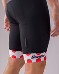 SANTINI Rövid kerékpáros nadrág kantárral - TOUR DE FRANCE 2022 - fehér/piros/fekete