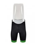 SANTINI Rövid kerékpáros nadrág kantárral - TOUR DE FRANCE 2022 - fekete/zöld