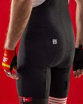 SANTINI Rövid kerékpáros nadrág kantárral - TOUR DE FRANCE 2022 - fekete/piros