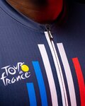 SANTINI Rövid ujjú kerékpáros mez - TOUR DE FRANCE 2022 - fehér/piros/kék