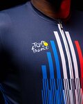 SANTINI Rövid ujjú kerékpáros mez - TOUR DE FRANCE 2022 - fehér/piros/kék