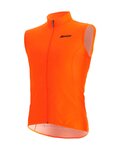 SANTINI Kerékpáros mellény - NEBULA WINDPROOF - narancssárga