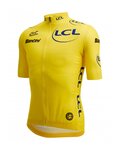 SANTINI Rövid ujjú kerékpáros mez - TOUR DE FRANCE 2024 - sárga