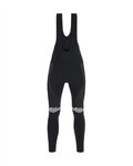SANTINI Hosszú kerékpáros nadrág kantárral - TREK 19 PRIME WINTER - fekete