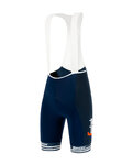 SANTINI Rövid kerékpáros nadrág kantárral - TREK SEGAFREDO 2020 - kék