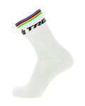 SANTINI Klasszikus kerékpáros zokni - TREK SEGAFREDO 2020 - fehér