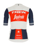 SANTINI Rövid ujjú kerékpáros mez - TREK SEGAFREDO 2020 - fehér/kék/piros