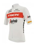 SANTINI Rövid ujjú kerékpáros mez - TREK SEGAFREDO 2022 FAN LINE - piros/fehér