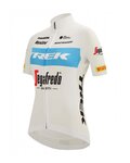 SANTINI Rövid ujjú kerékpáros mez - TREK SEGAFREDO 2022 LADY FAN LINE - kék/fehér