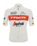 SANTINI Rövid ujjú kerékpáros mez - TREK SEGAFREDO 2022 ORIGINAL - piros/fehér