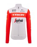 SANTINI Hosszú ujjú kerékpáros mez - TREK SEGAFREDO 2023 WINTER - piros/fehér