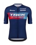 SANTINI Rövid ujjú kerékpáros mez - TREK 2023 FACTORY RACING - kék