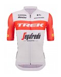 SANTINI Rövid ujjú kerékpáros mez - TREK SEGAFREDO 2023 ORIGINAL - piros/fehér