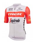 SANTINI Rövid ujjú kerékpáros mez - TREK SEGAFREDO 2023 ORIGINAL - piros/fehér