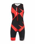 SANTINI Kerékpáros overál - X IRONMAN CUPIO - fekete/piros