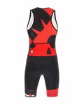 SANTINI Kerékpáros overál - X IRONMAN CUPIO - fekete/piros