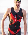 SANTINI Kerékpáros overál - X IRONMAN CUPIO - fekete/piros