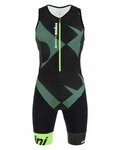 SANTINI Kerékpáros overál - X IRONMAN CUPIO - zöld/fekete