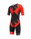 SANTINI Kerékpáros overál - X IRONMAN CUPIO - fekete/piros