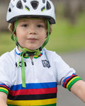 SANTINI Rövid ujjú kerékpáros mez - UCI KIDS - színes/fehér