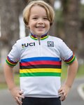 SANTINI Rövid ujjú kerékpáros mez - UCI KIDS - színes/fehér