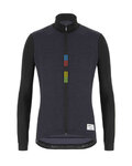 SANTINI Hosszú ujjú kerékpáros mez - UCI RAINBOW WINTER - fekete