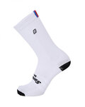 SANTINI Klasszikus kerékpáros zokni - UCI RAINBOW - fehér