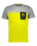 SCOTT Rövid ujjú kerékpáros póló - FACTORY TEAM - sárga/szürke/fekete