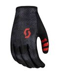 SCOTT Kerékpáros kesztyű hosszú ujjal - TRACTION LF - fekete/piros