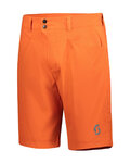 SCOTT Rövid kerékpáros nadrág kantár nélkül - TRAIL MTN - narancssárga