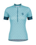 SCOTT Rövid ujjú kerékpáros mez - ENDURANCE 20 LADY - világoskék