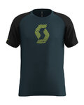 SCOTT Rövid ujjú kerékpáros póló - 10 ICON RAGLAN - fekete/kék