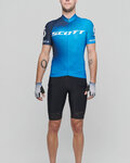 SCOTT Rövid kerékpáros mez rövidnadrággal - RC PRO 2021 - kék/fekete