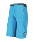 SCOTT Rövid kerékpáros nadrág kantár nélkül - TRAIL VERTIC - kék