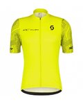 SCOTT Rövid ujjú kerékpáros mez - RC TEAM 10 SS - fekete/sárga