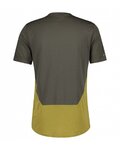 SCOTT Rövid ujjú kerékpáros mez - TRAIL FLOW DRI SS - zöld/szürke