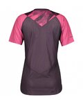 SCOTT Rövid kerékpáros mez rövidnadrággal - TRAIL VERTIC LADY - lila/rózsaszín