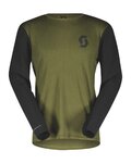 SCOTT Hosszú ujjú kerékpáros mez nyári - TRAIL VERTIC LS - fekete/zöld