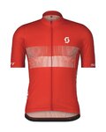 SCOTT Rövid ujjú kerékpáros mez - TEAM 10 - piros