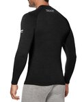 SIX2 Hosszú ujjú kerékpáros póló - SERAFINO MERINOS - fekete