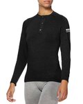 SIX2 Hosszú ujjú kerékpáros póló - SERAFINO MERINOS - fekete