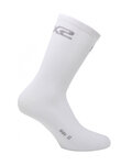 SIX2 Klasszikus kerékpáros zokni - SHORT LOGO - fehér/szürke