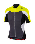 SPORTFUL Rövid ujjú kerékpáros mez - CRANK - sárga/szürke