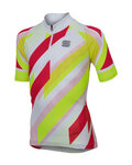 SPORTFUL Rövid ujjú kerékpáros mez - VOLT KIDS - piros/fehér/sárga