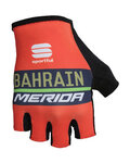 SPORTFUL Kerékpáros kesztyű rövid ujjal - BAHRAIN MERIDA 2018 - piros/fekete/kék
