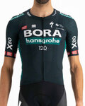 SPORTFUL Rövid ujjú kerékpáros mez - BORA HANSGROHE 2021 - zöld/fekete